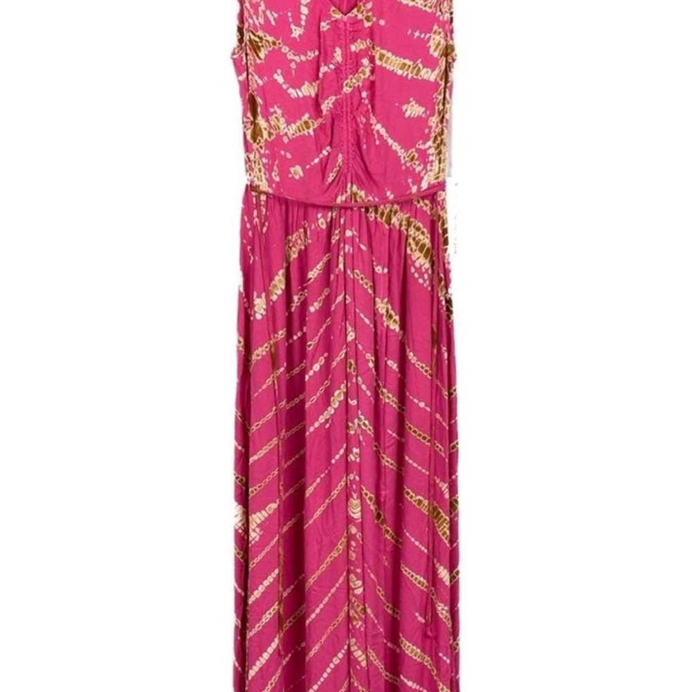 Pink and Gold Maxi Dress